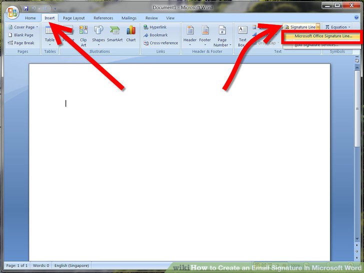 How to create signature lines in microsoft word